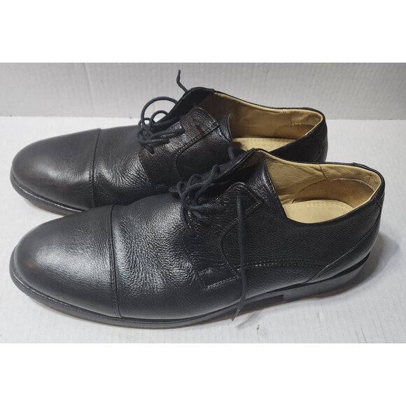 Belvedere Duke Leather Lace Up Cap Toe Oxford Black Derby Men's Shoes Size 13 D - Picture 8 of 12